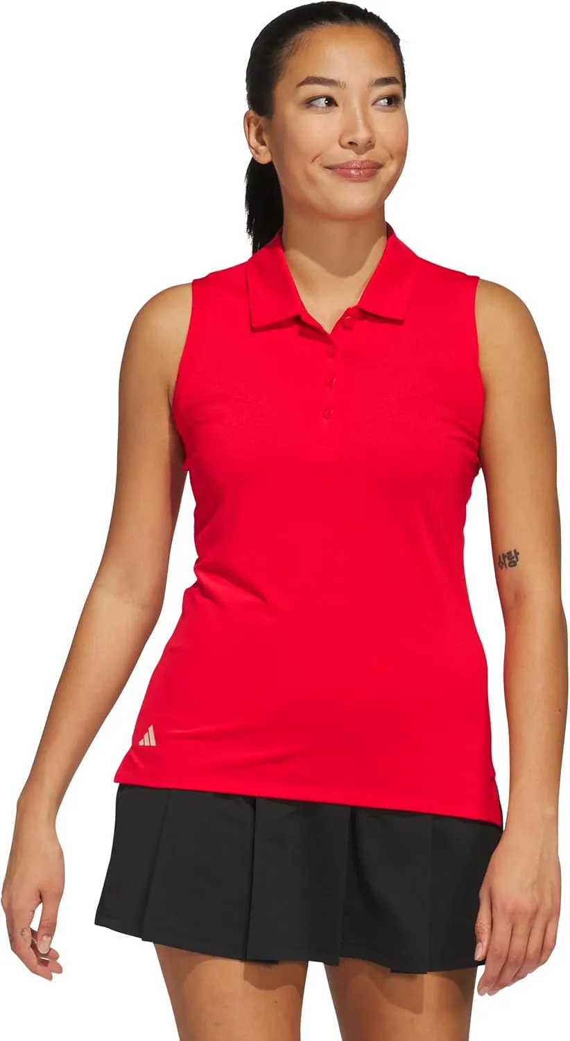 adidas Women's Ultimate365 Solid Sleeveless Polo Shirt