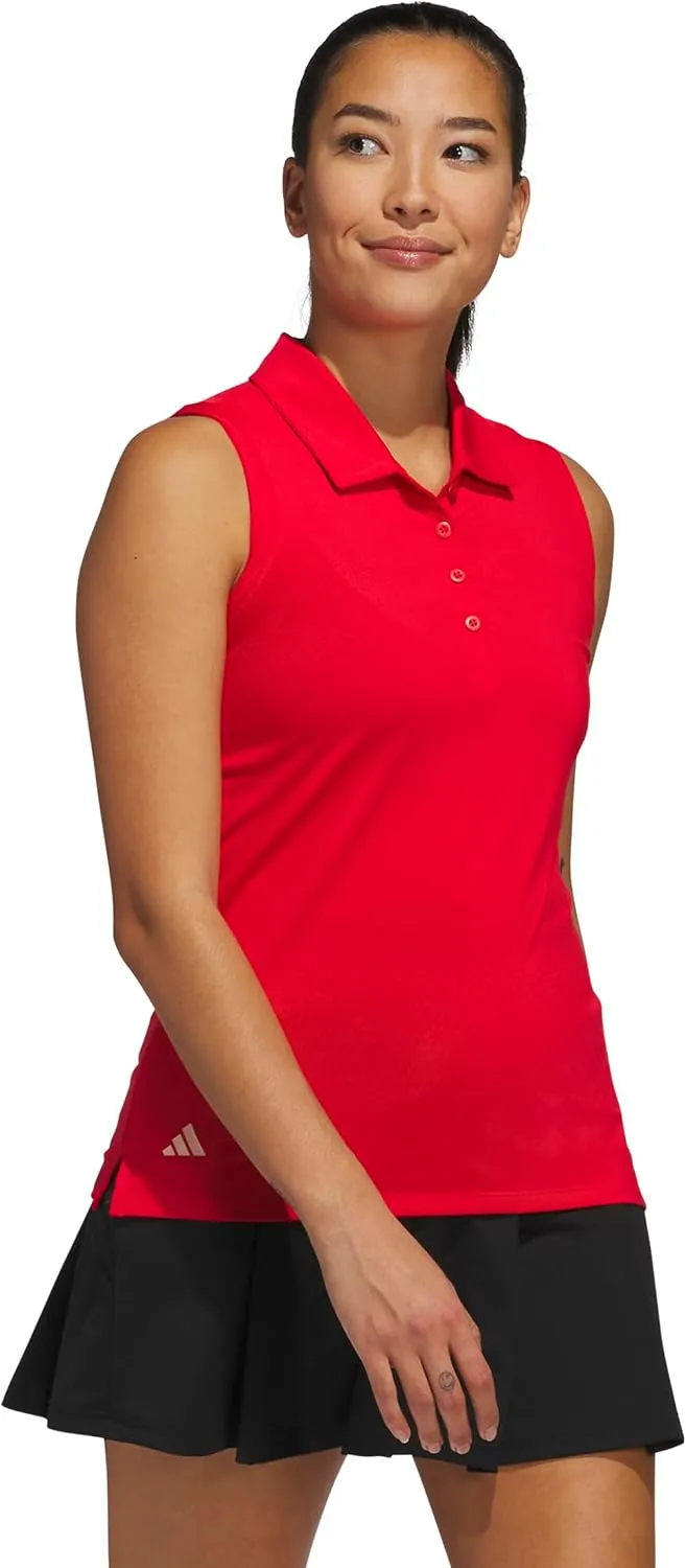 adidas Women's Ultimate365 Solid Sleeveless Polo Shirt