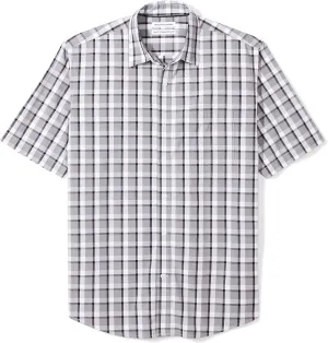 Amazon Essentials Men's Regular-Fit Short-Sleeve Poplin Shirt