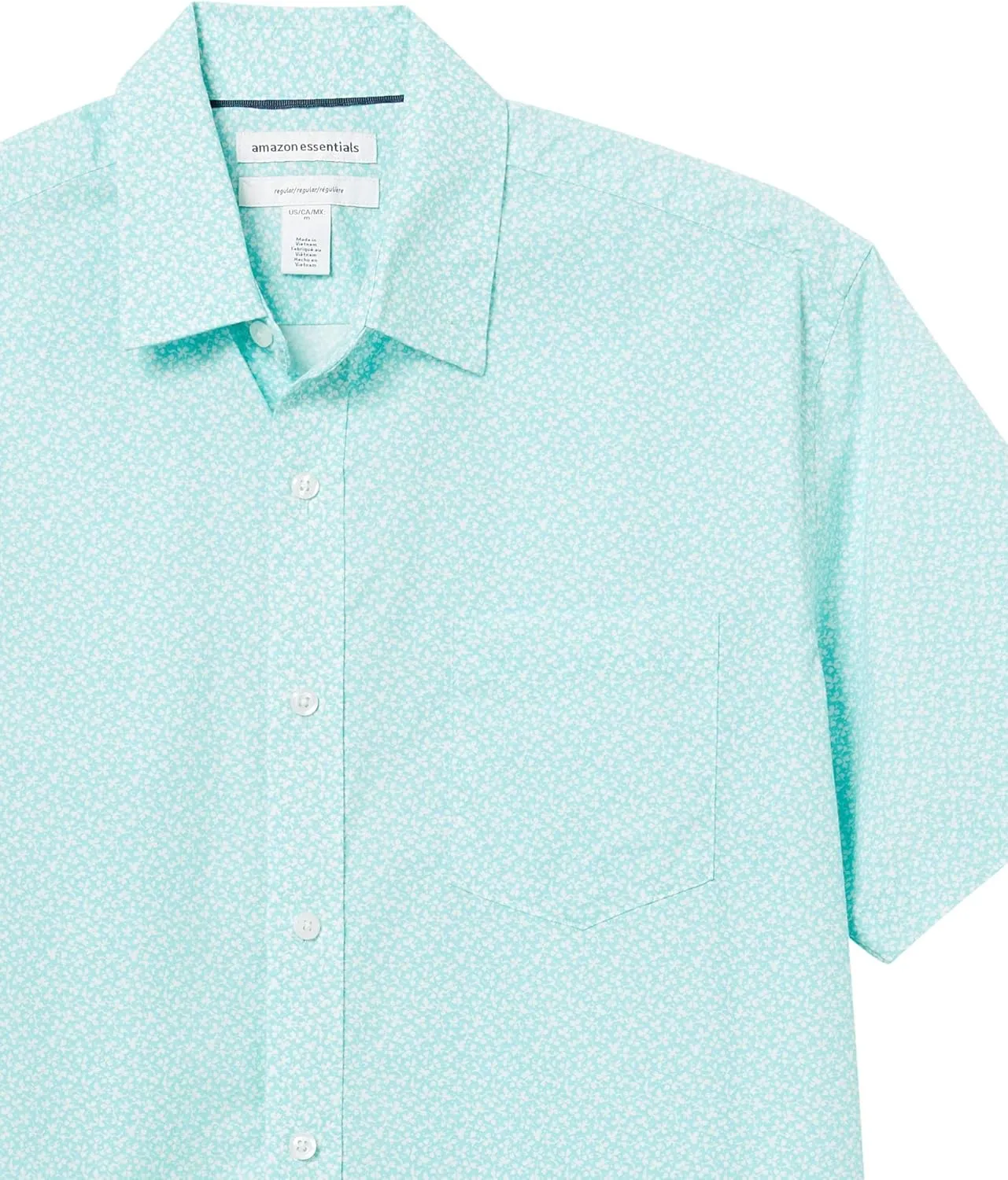 Amazon Essentials Men's Regular-Fit Short-Sleeve Poplin Shirt