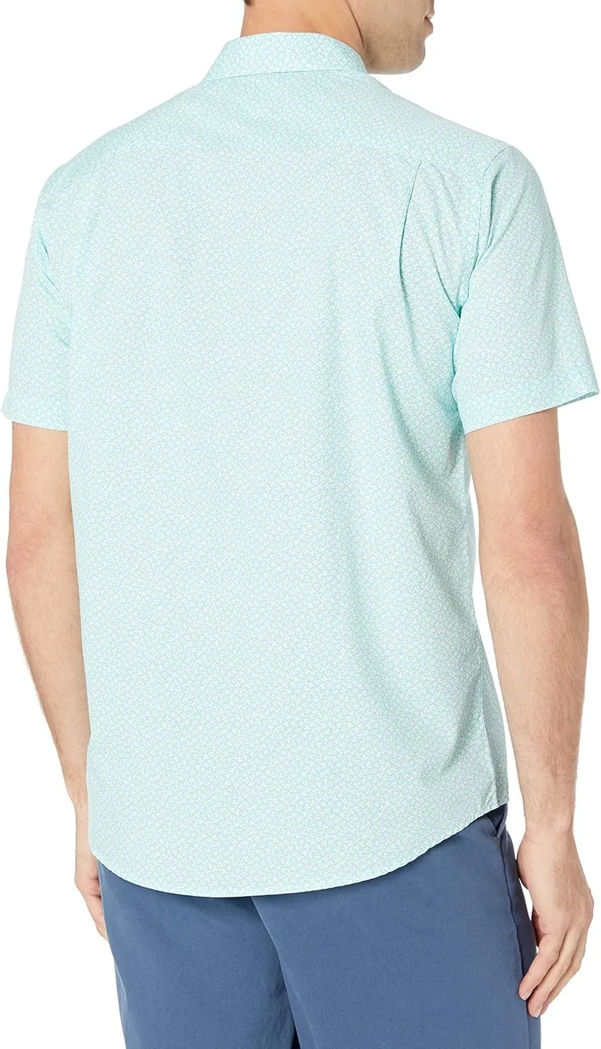 Amazon Essentials Men's Regular-Fit Short-Sleeve Poplin Shirt