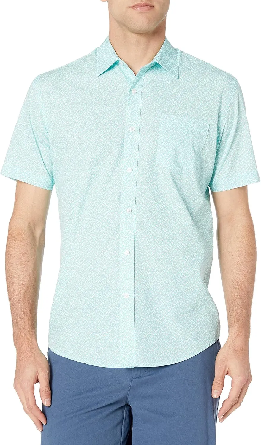 Amazon Essentials Men's Regular-Fit Short-Sleeve Poplin Shirt