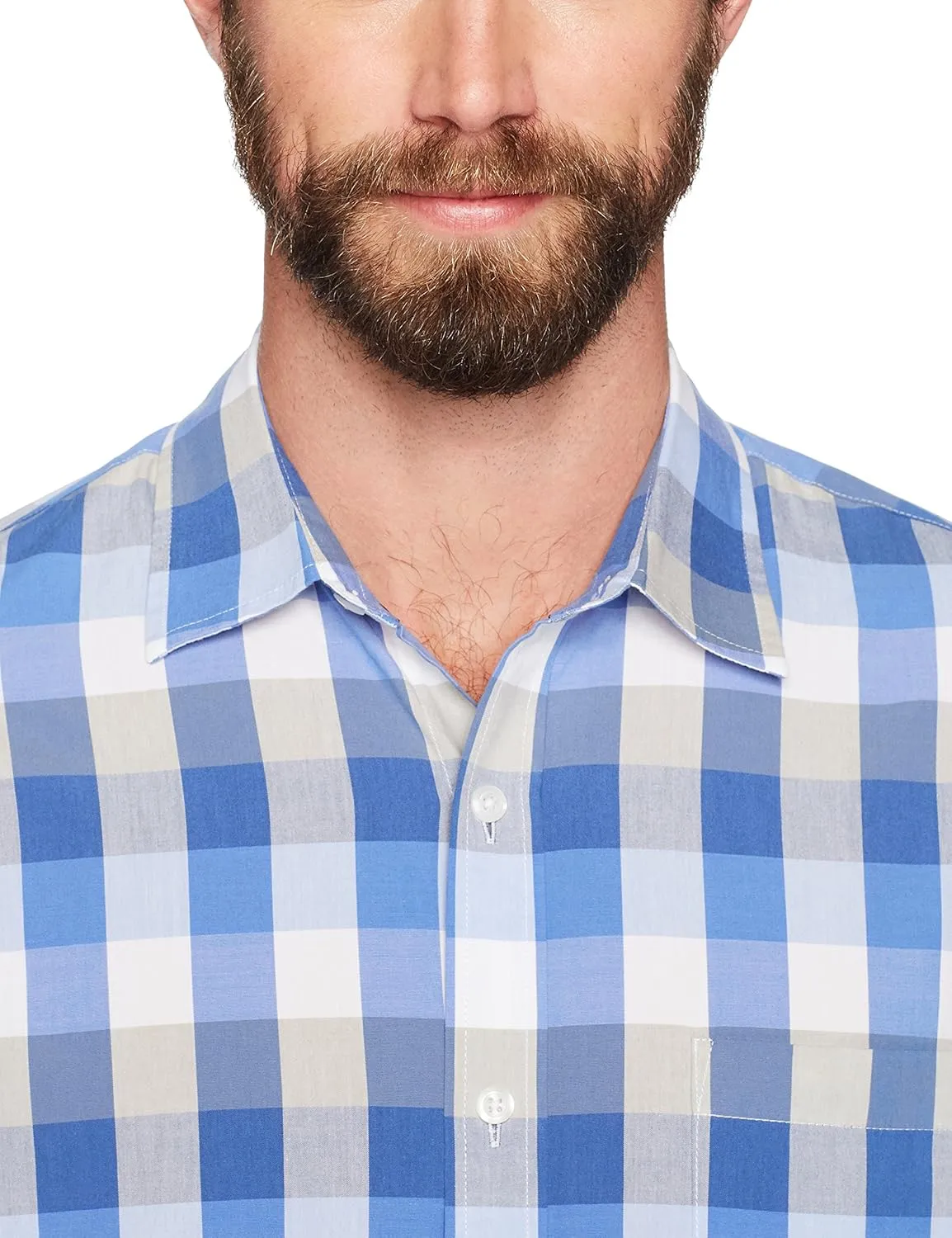 Amazon Essentials Men's Regular-Fit Short-Sleeve Poplin Shirt