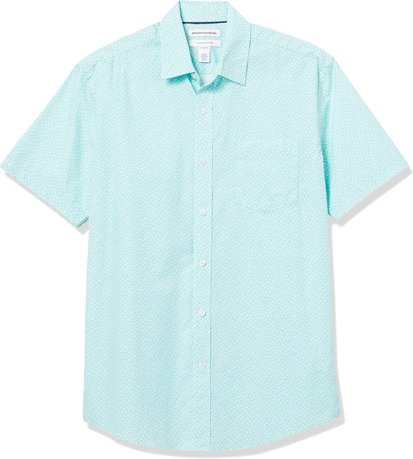 Amazon Essentials Men's Regular-Fit Short-Sleeve Poplin Shirt