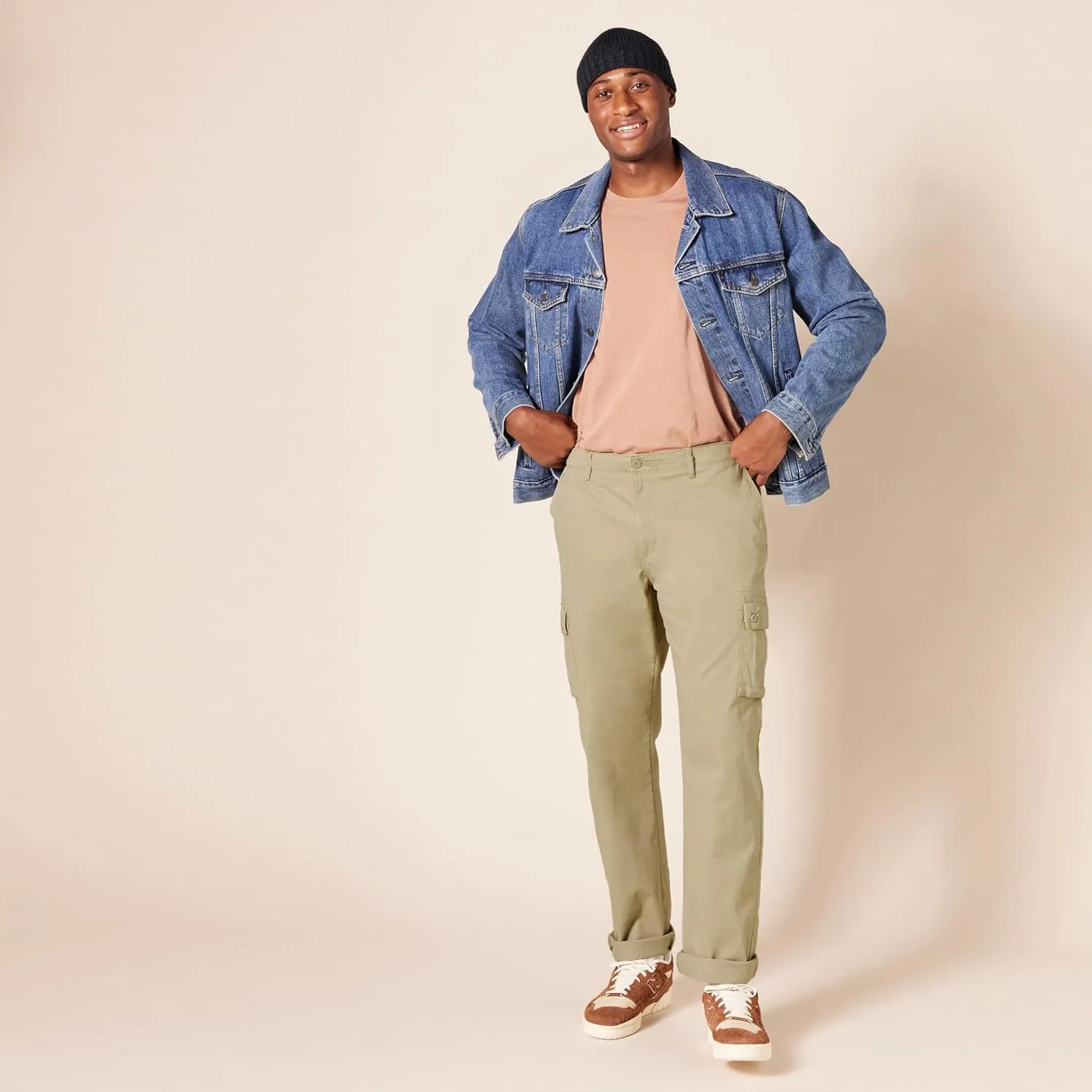 Amazon Essentials Men's Straight-Fit Stretch Cargo Pant (Available in Big & Tall)