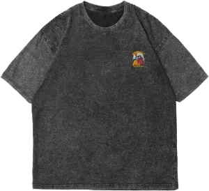 Bright Colorful Bear Classic Two Sides Retro Short Sleeve Shirt Men's Round Neck Sports T-Shirt