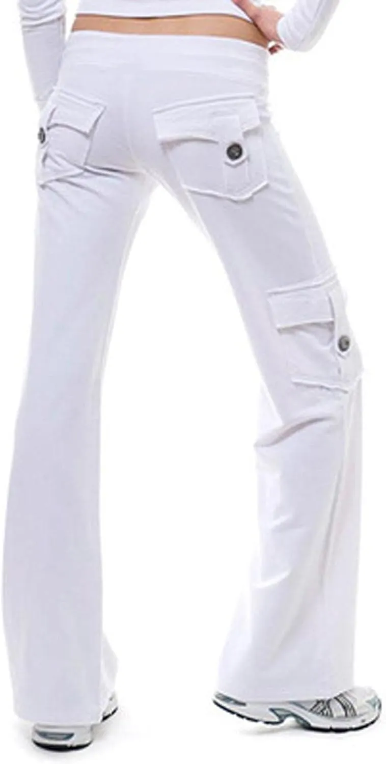 Cargo Yoga Pants for Women Plus Size High Waist Wide Leg Lounge Trousers Bootcut Flare Yoga Pant with Multi Pockets