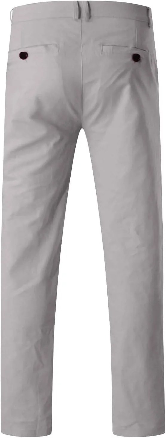 Chinos Pants Men Slim Fit Stretch Dress Pants Flat Front Sweat Pant Slacks Tapered Straight Fit Travel Pants Trousers