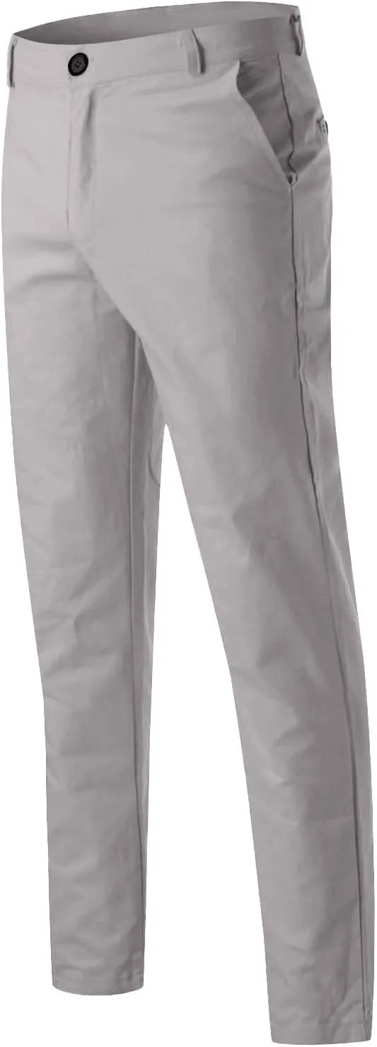 Chinos Pants Men Slim Fit Stretch Dress Pants Flat Front Sweat Pant Slacks Tapered Straight Fit Travel Pants Trousers