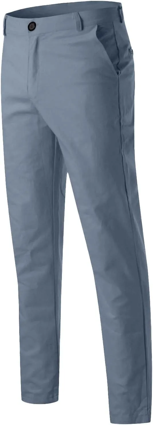 Chinos Pants Men Slim Fit Stretch Dress Pants Flat Front Sweat Pant Slacks Tapered Straight Fit Travel Pants Trousers