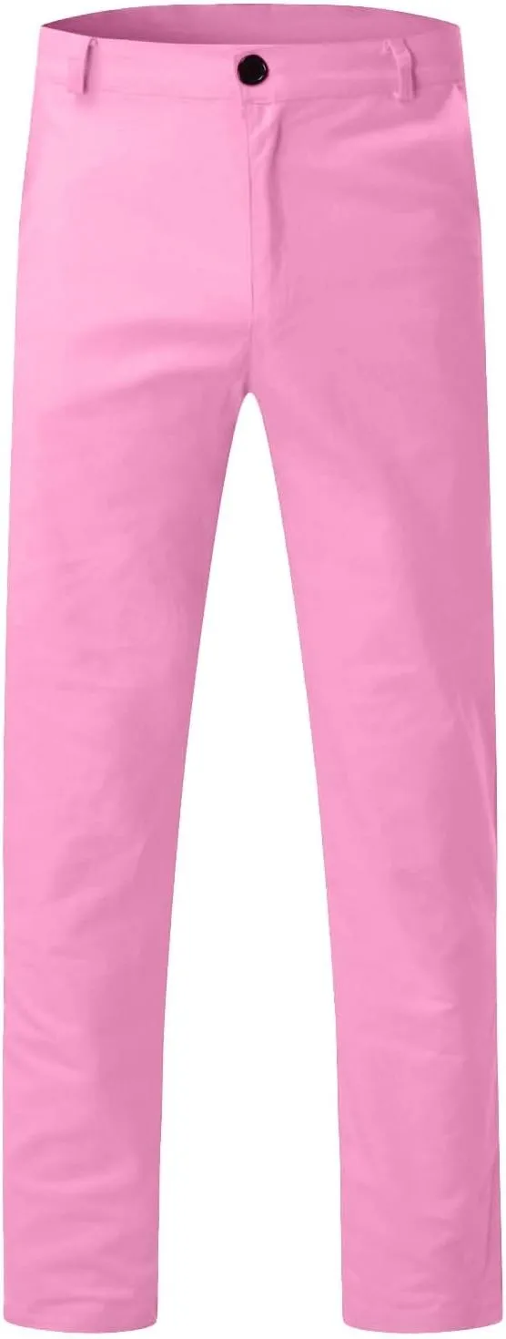 Chinos Pants Men Slim Fit Stretch Dress Pants Flat Front Sweat Pant Slacks Tapered Straight Fit Travel Pants Trousers