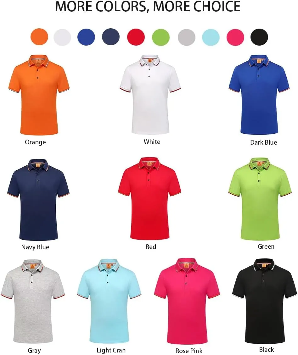 Custom Polo Shirts Design Your Own Personalized Golf Shirt with Logo/Text/Image for Men/Women
