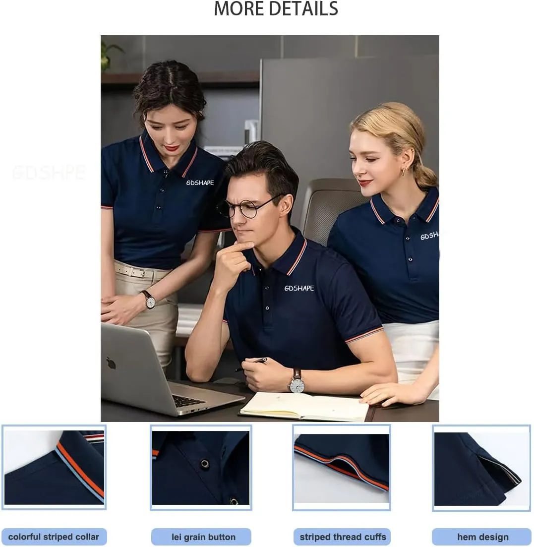 Custom Polo Shirts Design Your Own Personalized Golf Shirt with Logo/Text/Image for Men/Women