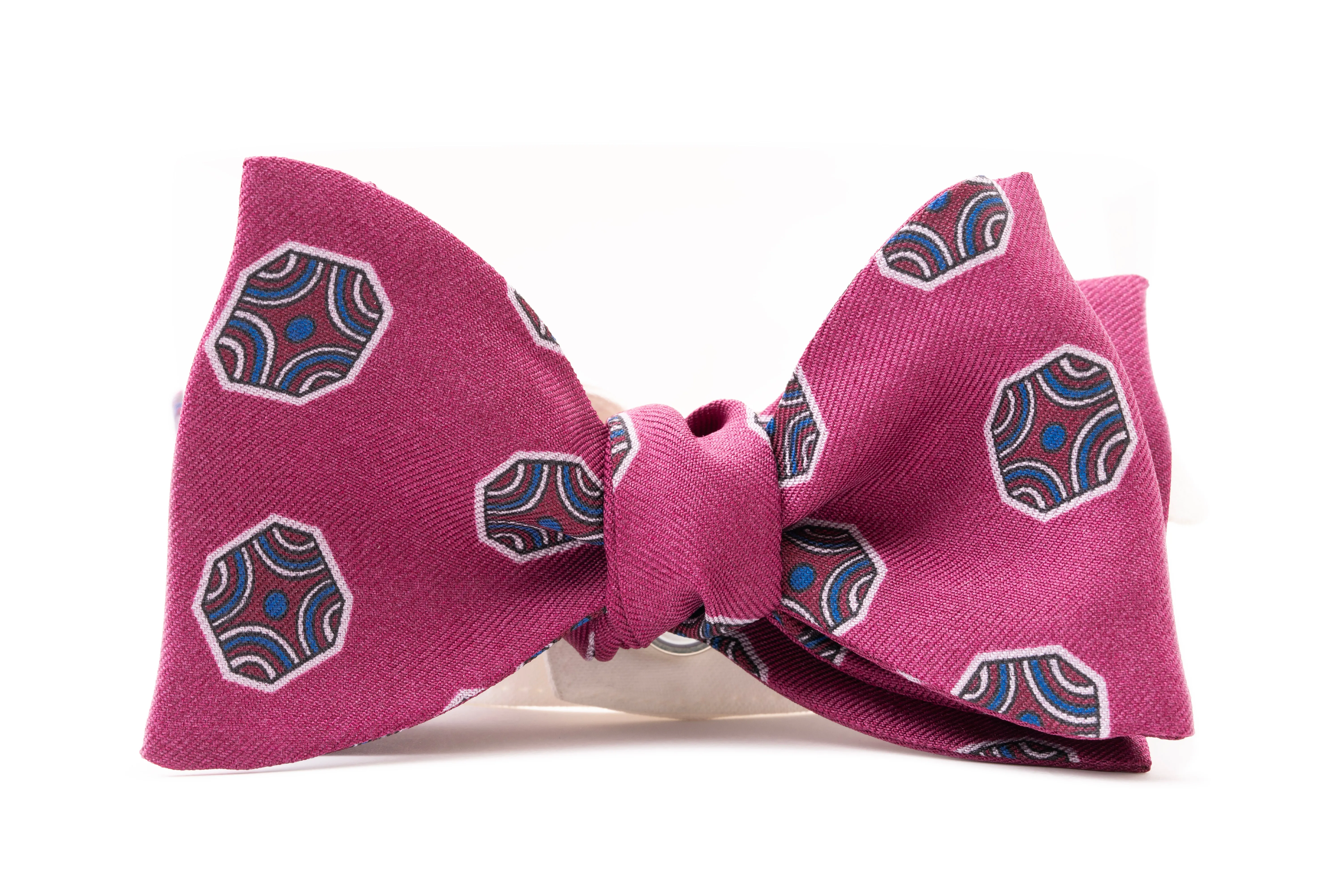Dark Mauve Fancy Tile Butterfly Bow Tie