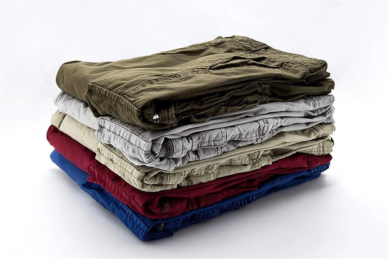 Kaxiya2021 Men's Cargo Shorts Summer Relaxed Fit Multi-Pocket Beach Shorts Lightweight Twill Outdoor Cotton Short Pants