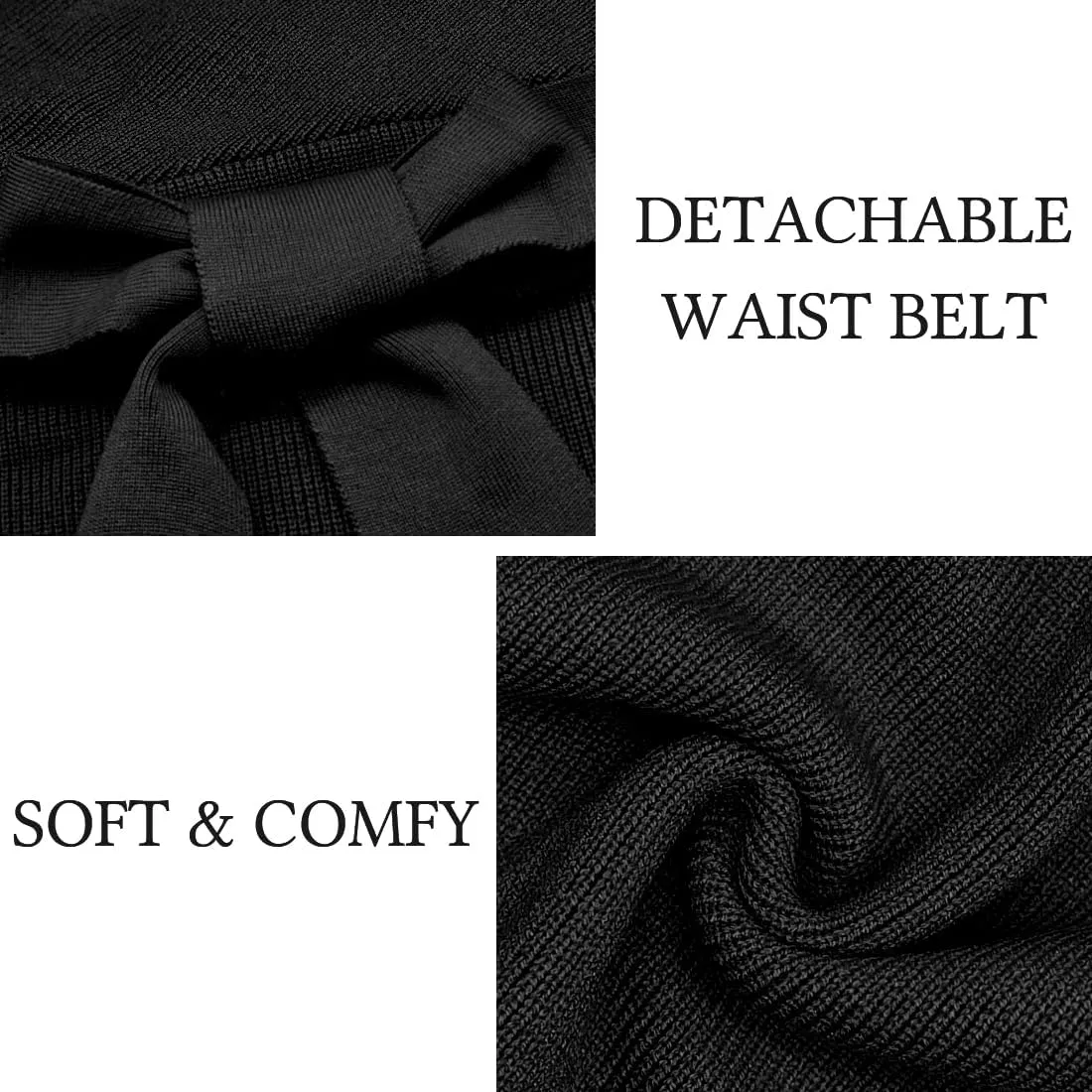 Mansy Women's Sexy Cocktail Batwing Long Sleeve Backless Mock Wrap Knit Sweater Mini Dress