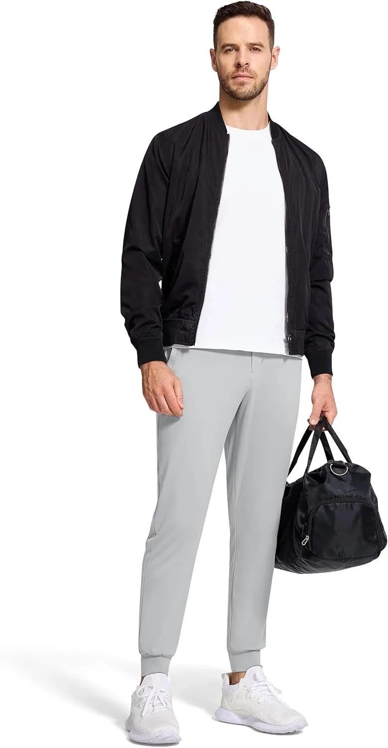 Mens Golf Joggers Pants with 5 Pockets Slim Fit Stretch Casual Dress Sweatpants for Work Travel Running