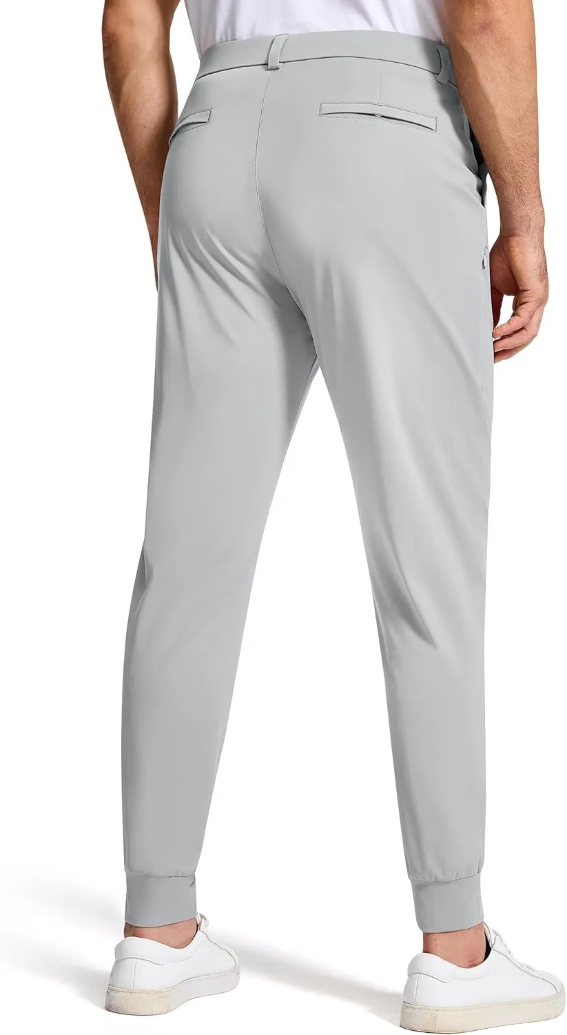 Mens Golf Joggers Pants with 5 Pockets Slim Fit Stretch Casual Dress Sweatpants for Work Travel Running