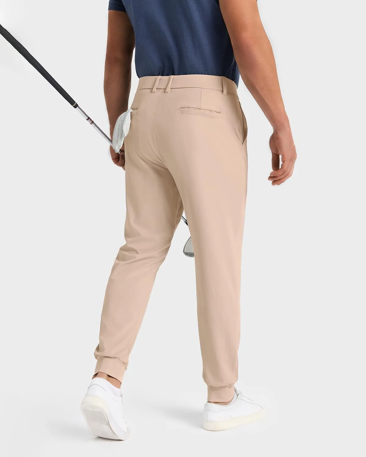 Men's Golf Joggers Pants with 5 Pockets Stretch Fit Work Dress Athletic Jogger Sweatpants for Running Gym