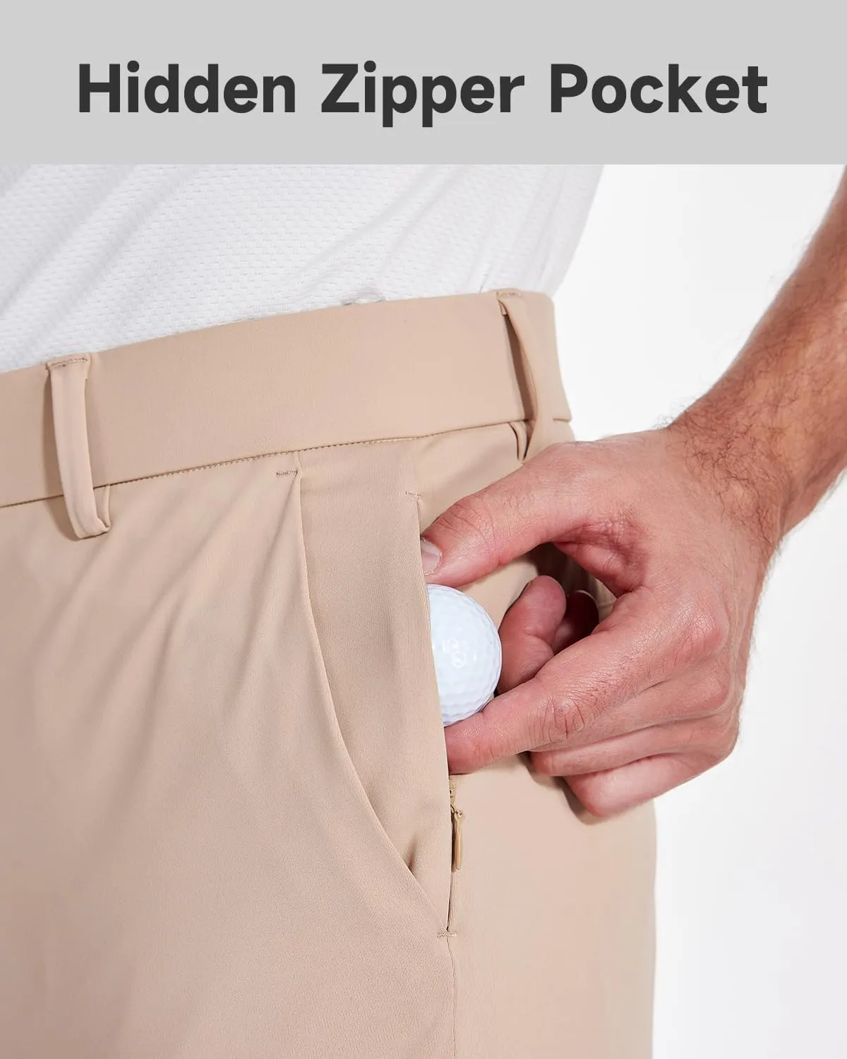 Men's Golf Joggers Pants with 5 Pockets Stretch Fit Work Dress Athletic Jogger Sweatpants for Running Gym