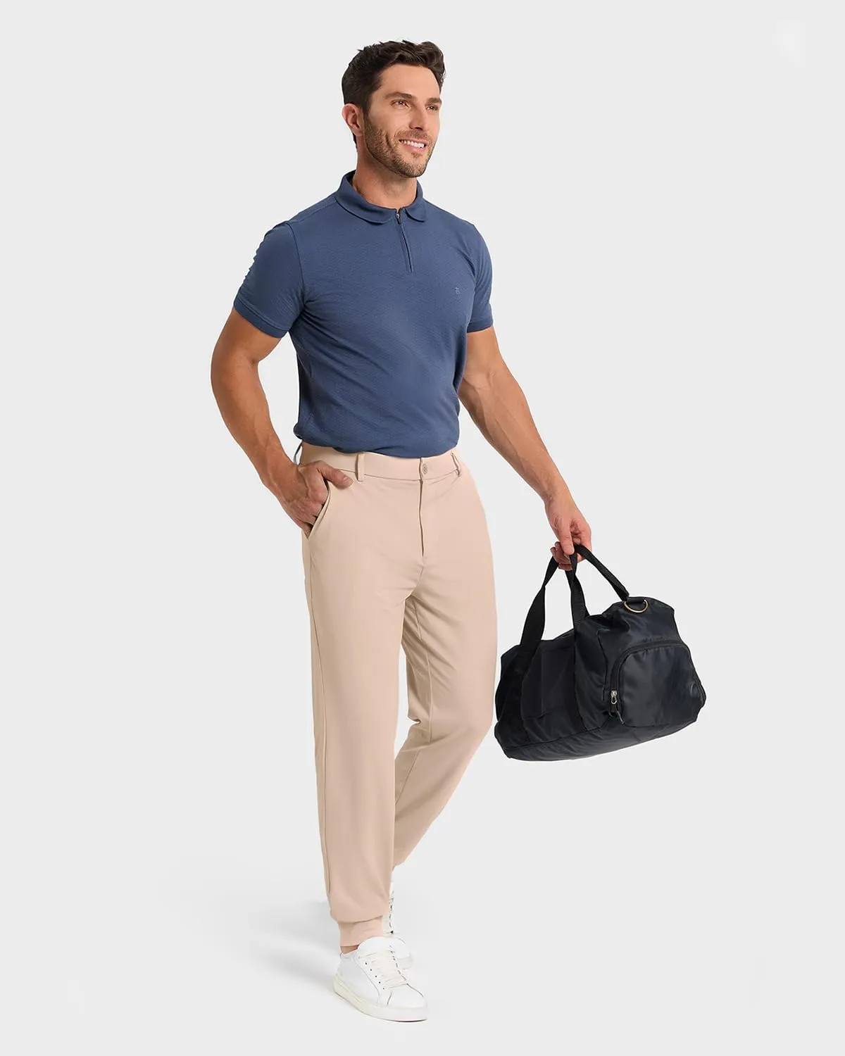 Men's Golf Joggers Pants with 5 Pockets Stretch Fit Work Dress Athletic Jogger Sweatpants for Running Gym