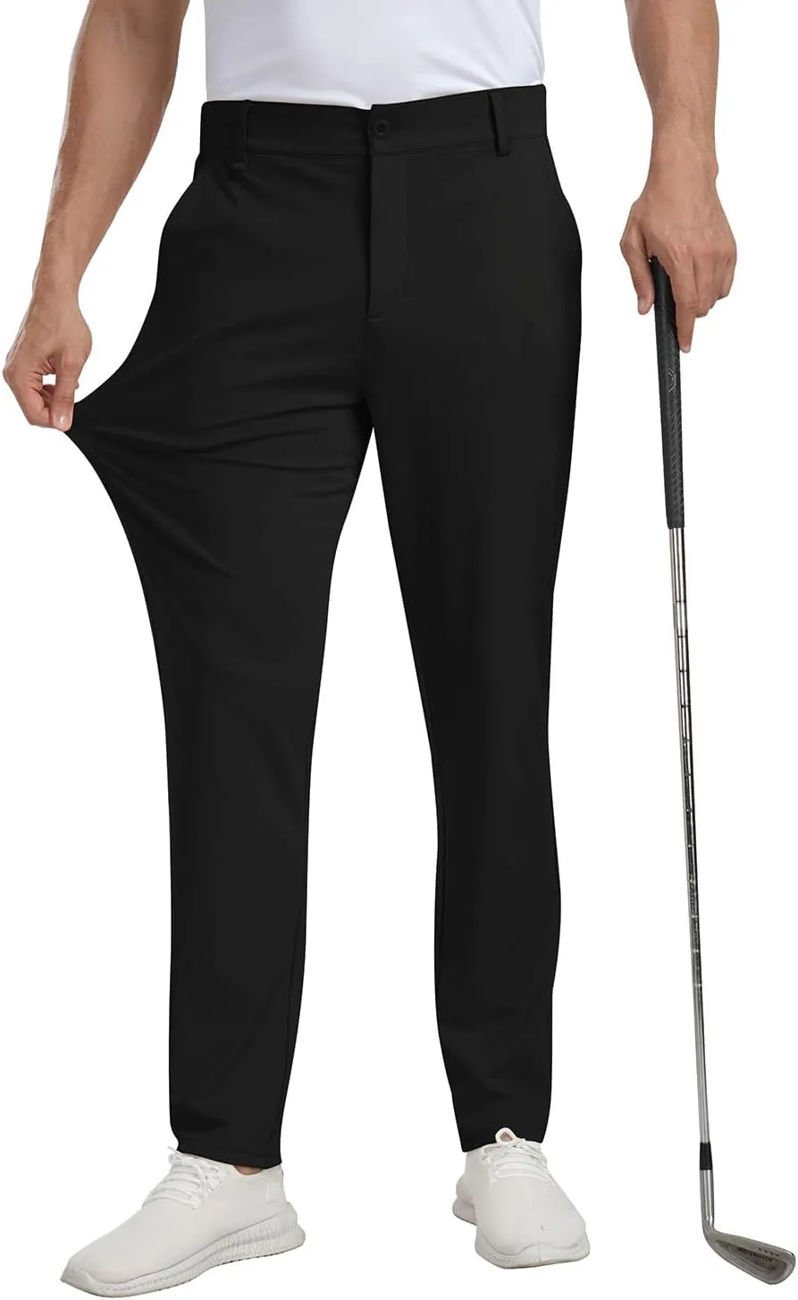 MoFiz Mens Golf Pant Joggers Stretch Pants 30"/32" Quick Dry Comfy Lightweight Casual Athletic Pant Trousers with Pockets