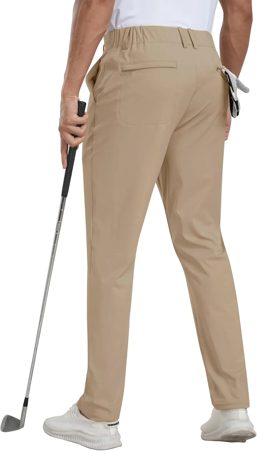 MoFiz Mens Golf Pant Joggers Stretch Pants 30"/32" Quick Dry Comfy Lightweight Casual Athletic Pant Trousers with Pockets