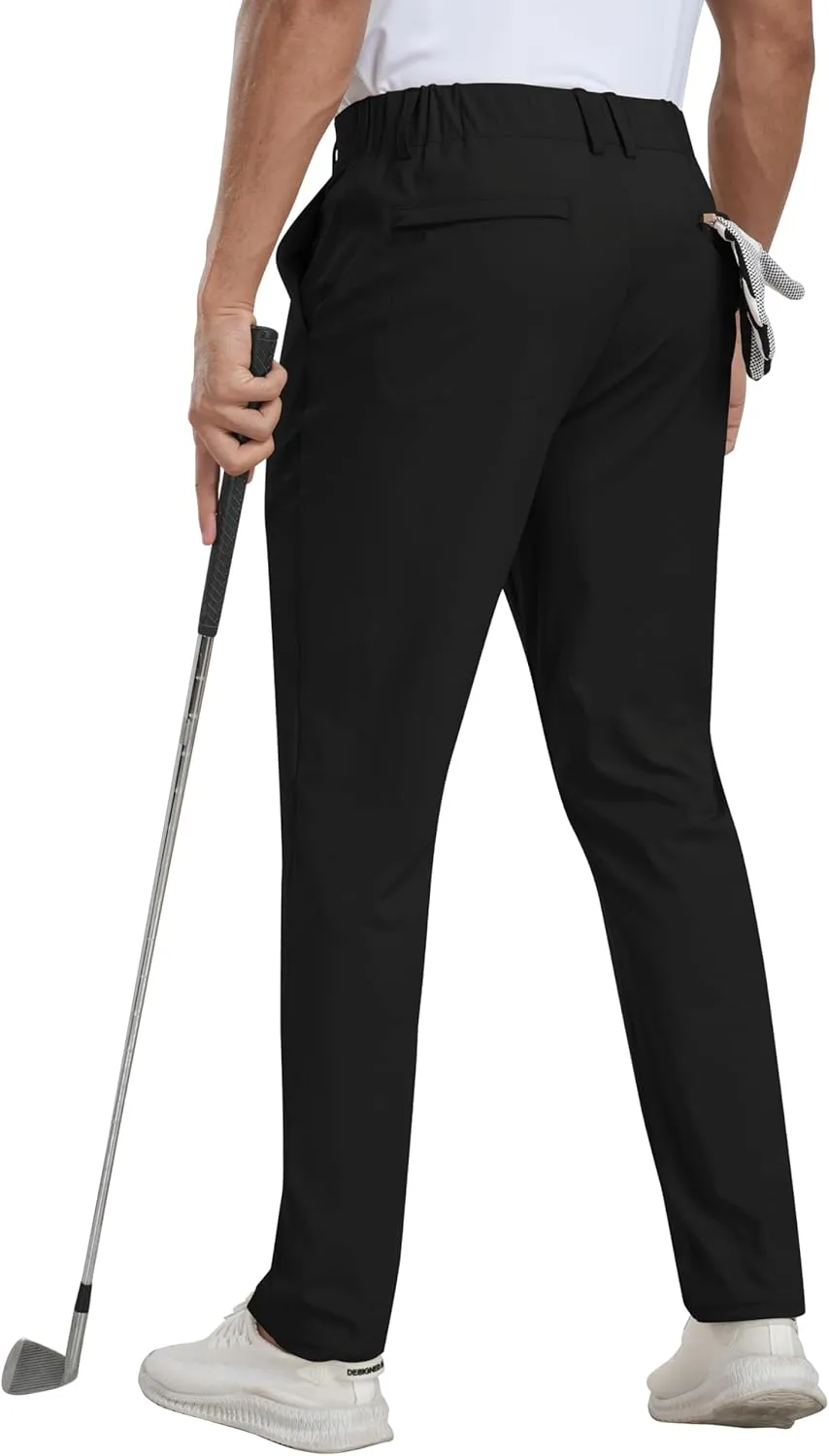 MoFiz Mens Golf Pant Joggers Stretch Pants 30"/32" Quick Dry Comfy Lightweight Casual Athletic Pant Trousers with Pockets