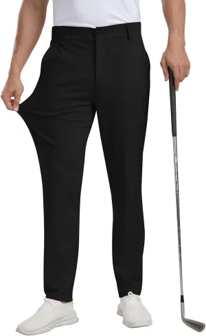 MoFiz Mens Golf Pant Joggers Stretch Pants 30"/32" Quick Dry Comfy Lightweight Casual Athletic Pant Trousers with Pockets