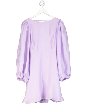 Nobody's Child Purple Lilac Balloon Sleeve Zola Mini Dress UK 10