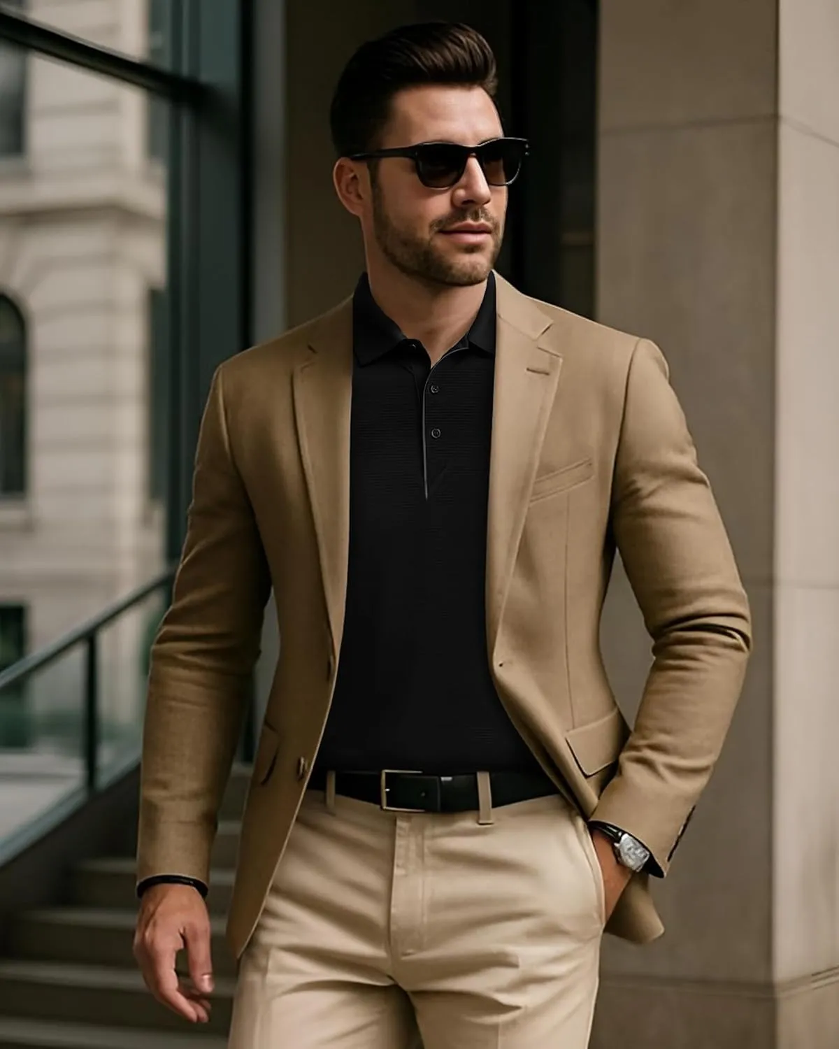 NY Threads Men's Golf Polo Shirt Moisture Wicking Quick Dry Performance Short Sleeves Polo Shirts for Men