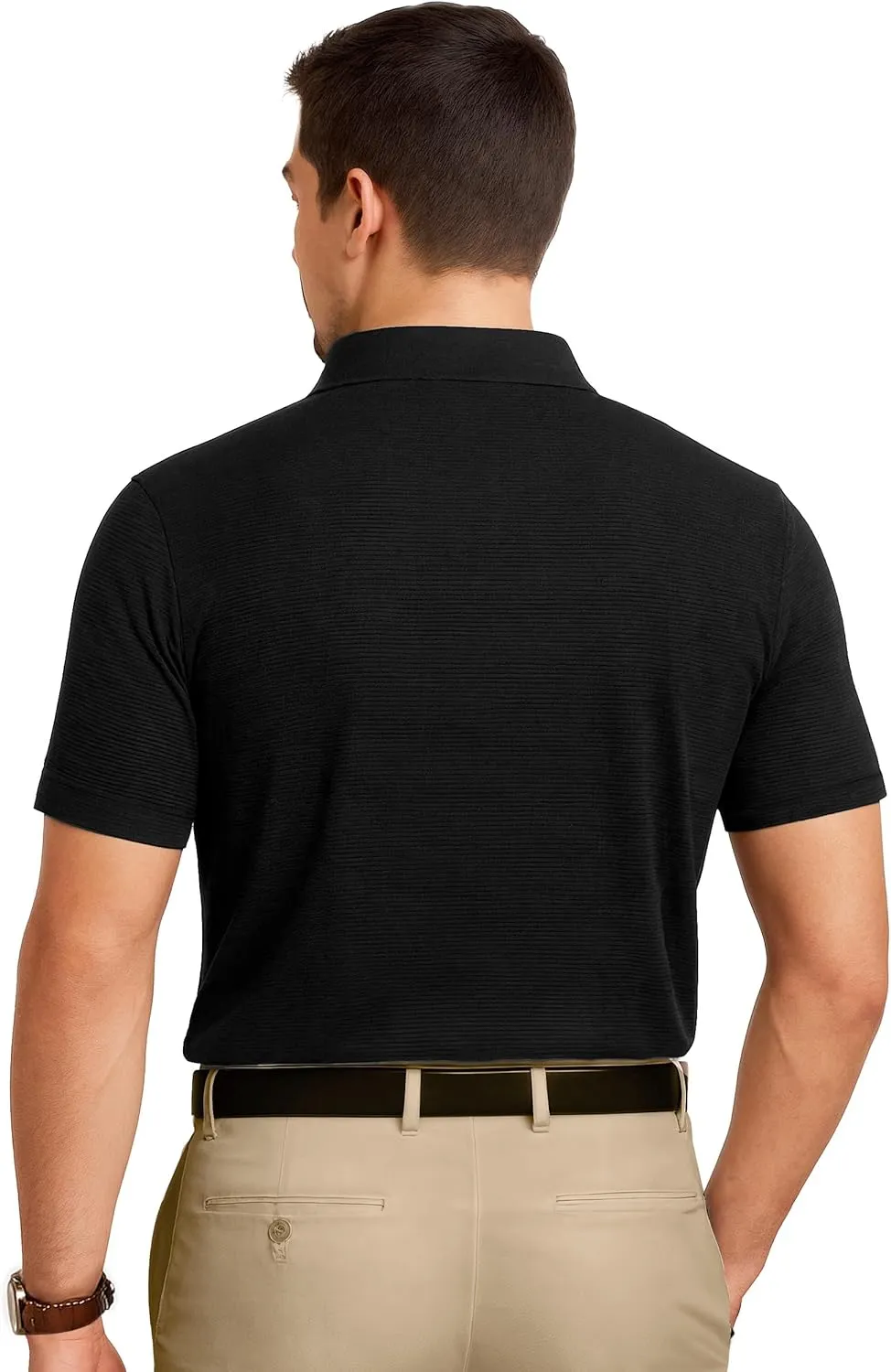 NY Threads Men's Golf Polo Shirt Moisture Wicking Quick Dry Performance Short Sleeves Polo Shirts for Men