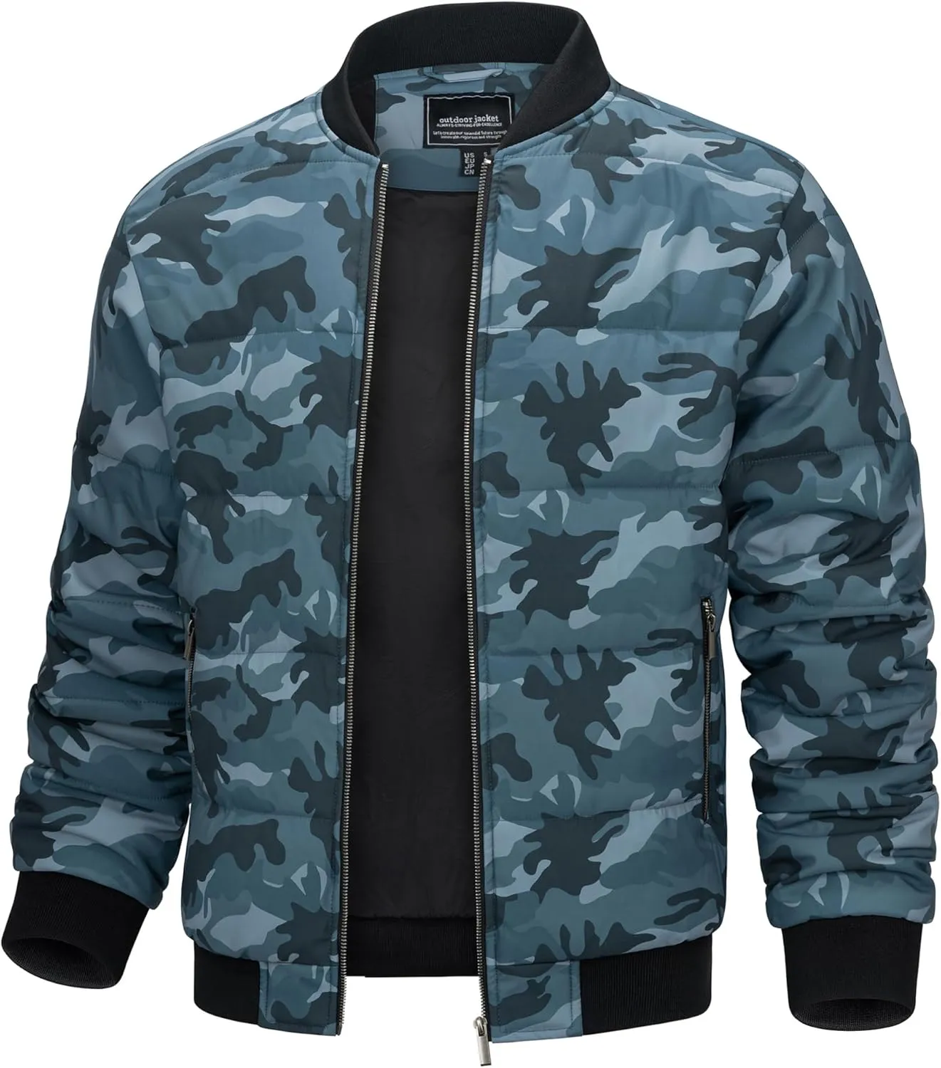 TACVASEN Puffer Jacket Men Quilted Mens Lightweight Jackets Water-Resistant Warm Padded Comfortable for Winter