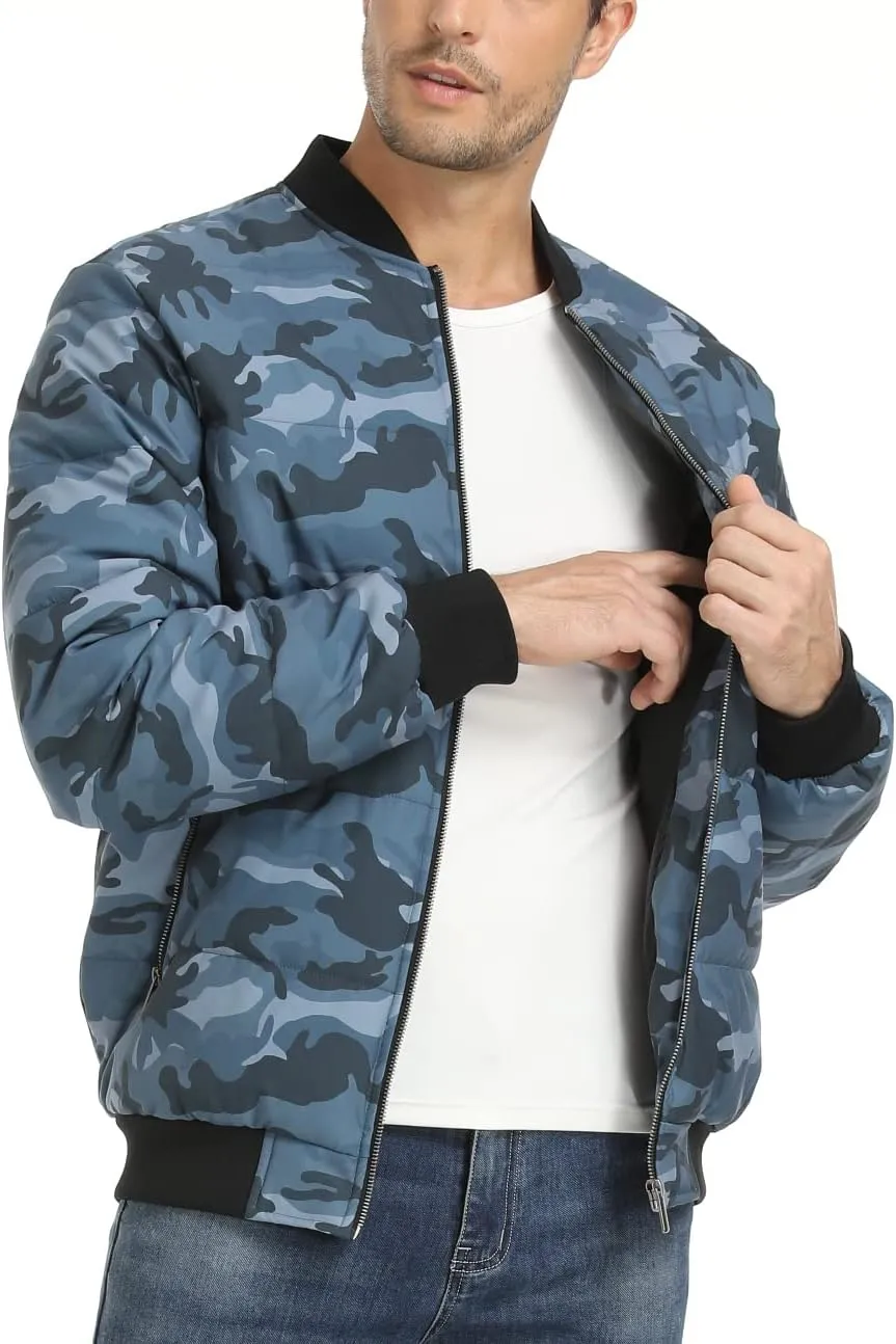 TACVASEN Puffer Jacket Men Quilted Mens Lightweight Jackets Water-Resistant Warm Padded Comfortable for Winter