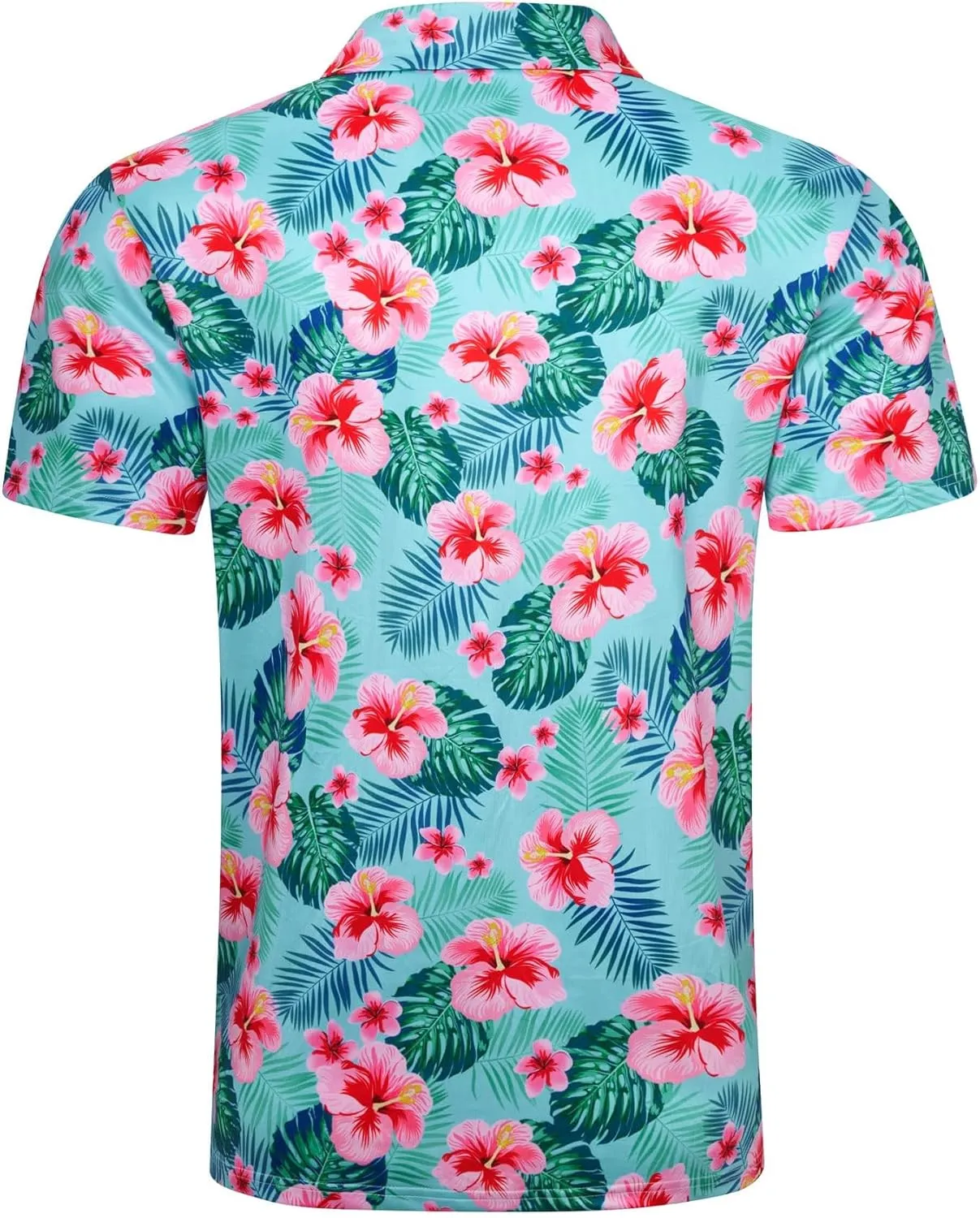 uideazone Mens Polo Shirts Short Sleeve Dry Fit 3D Print Moisture Wicking Funny Golf Shirt