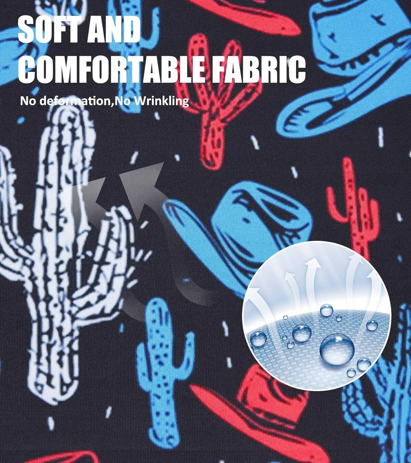 uideazone Mens Polo Shirts Short Sleeve Dry Fit 3D Print Moisture Wicking Funny Golf Shirt