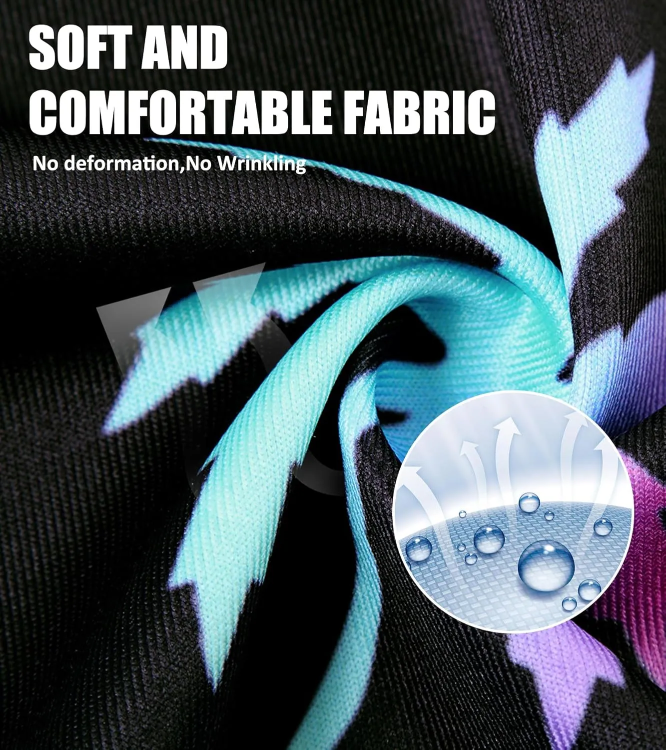 uideazone Mens Polo Shirts Short Sleeve Dry Fit 3D Print Moisture Wicking Funny Golf Shirt