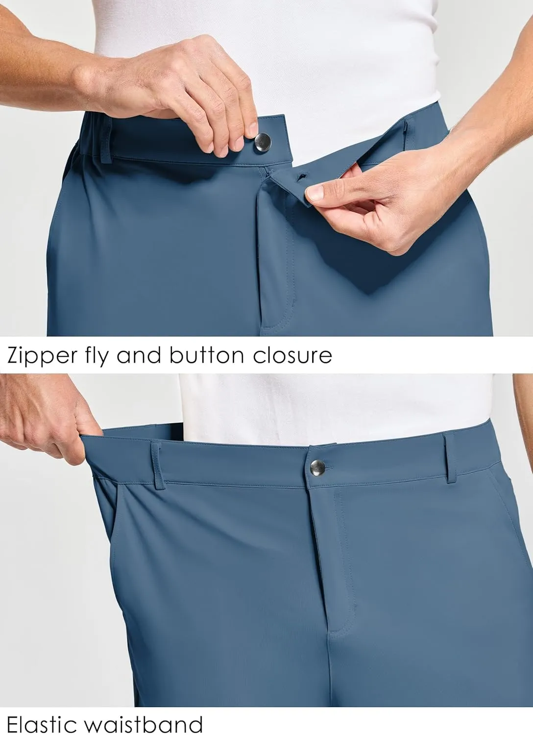 Willit Men's Golf Joggers Stretch Pants with 5 Pockets Slim Fit Sweatpants Work Dress Pants with Belt Loops