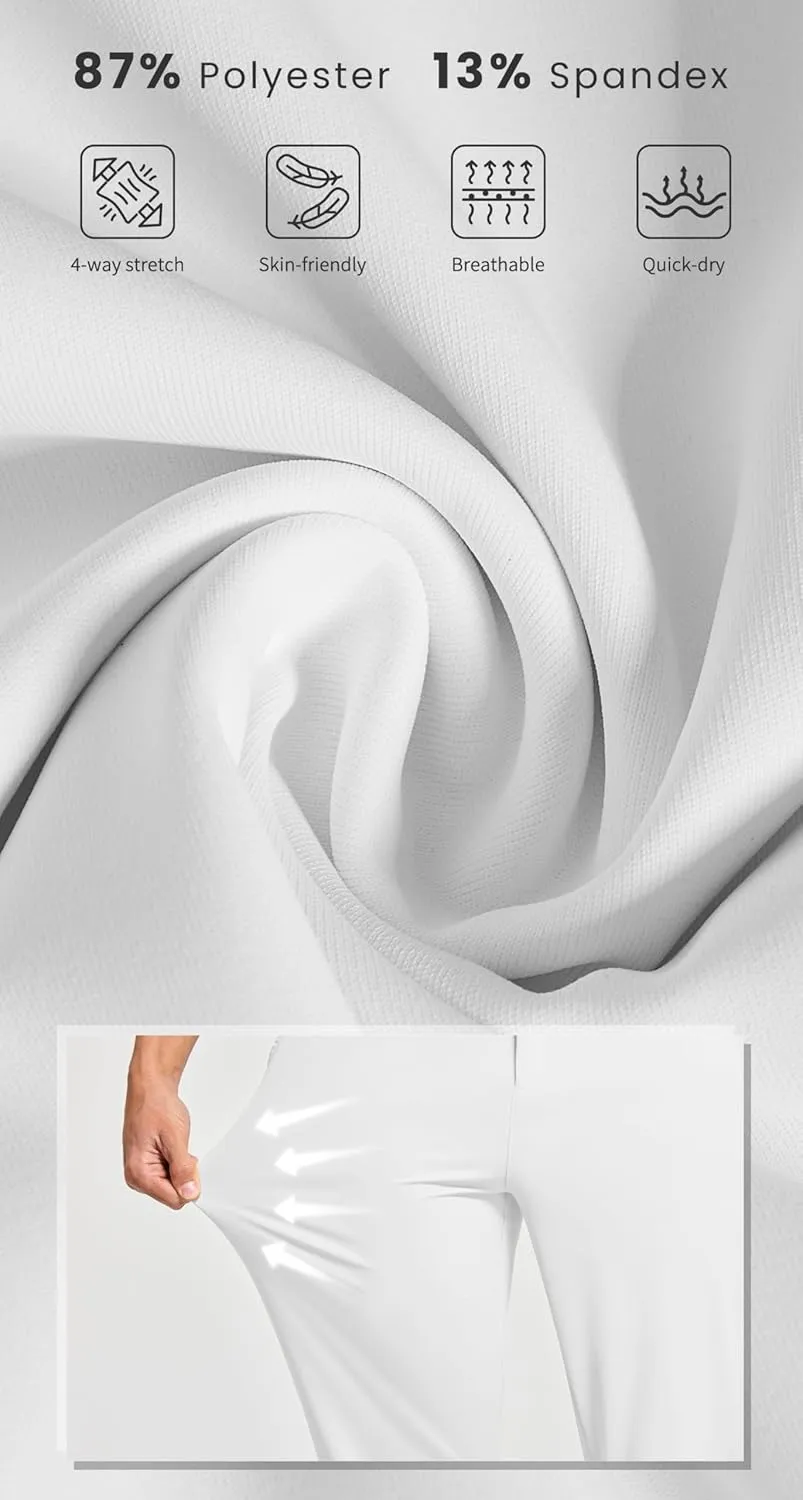 Willit Men's Golf Joggers Stretch Pants with 5 Pockets Slim Fit Sweatpants Work Dress Pants with Belt Loops