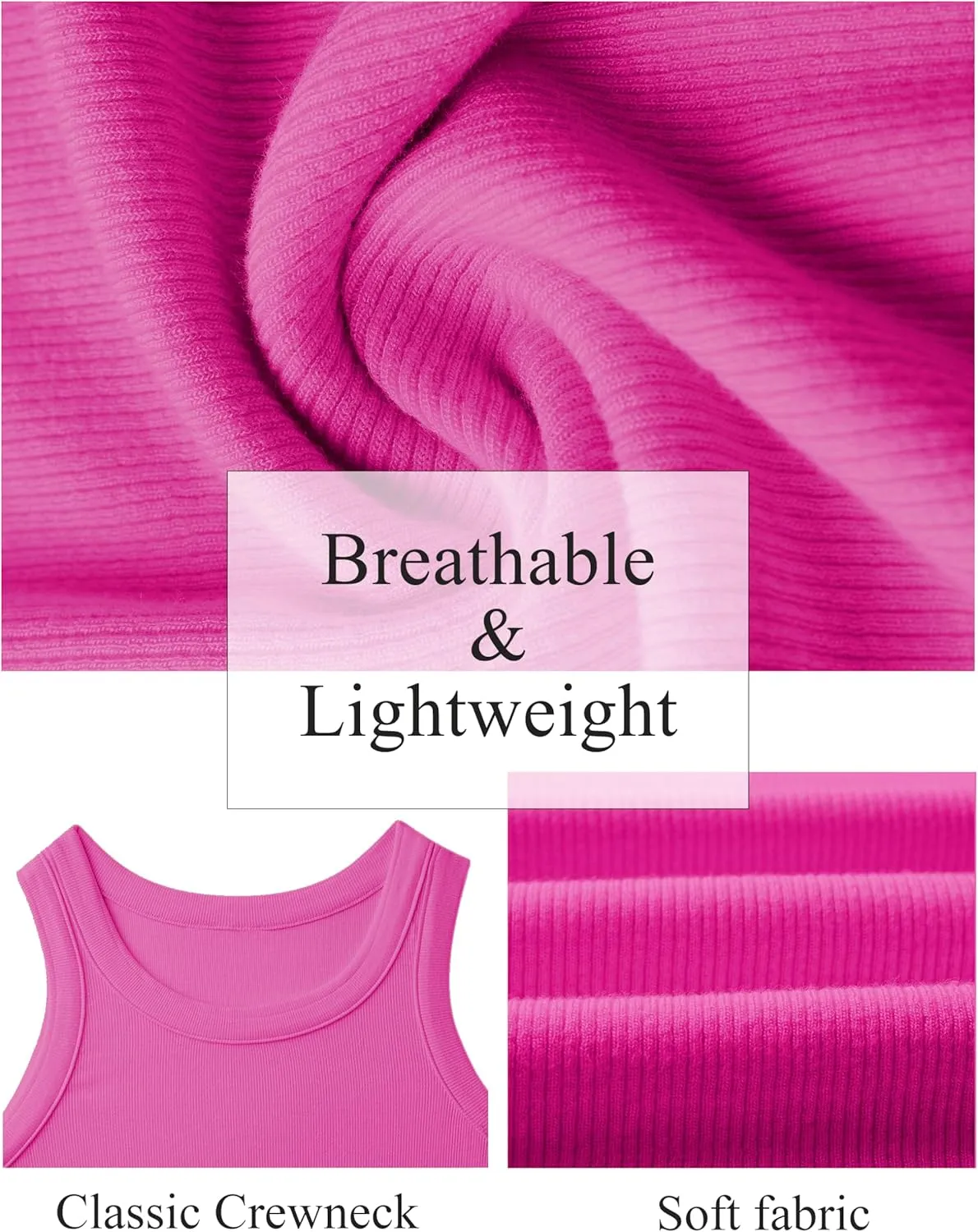 Womens Tank Tops High Neck Sleeveless Ribbed Tank Casual Basic Thick Strap Slim Fitted Racerback Shirts