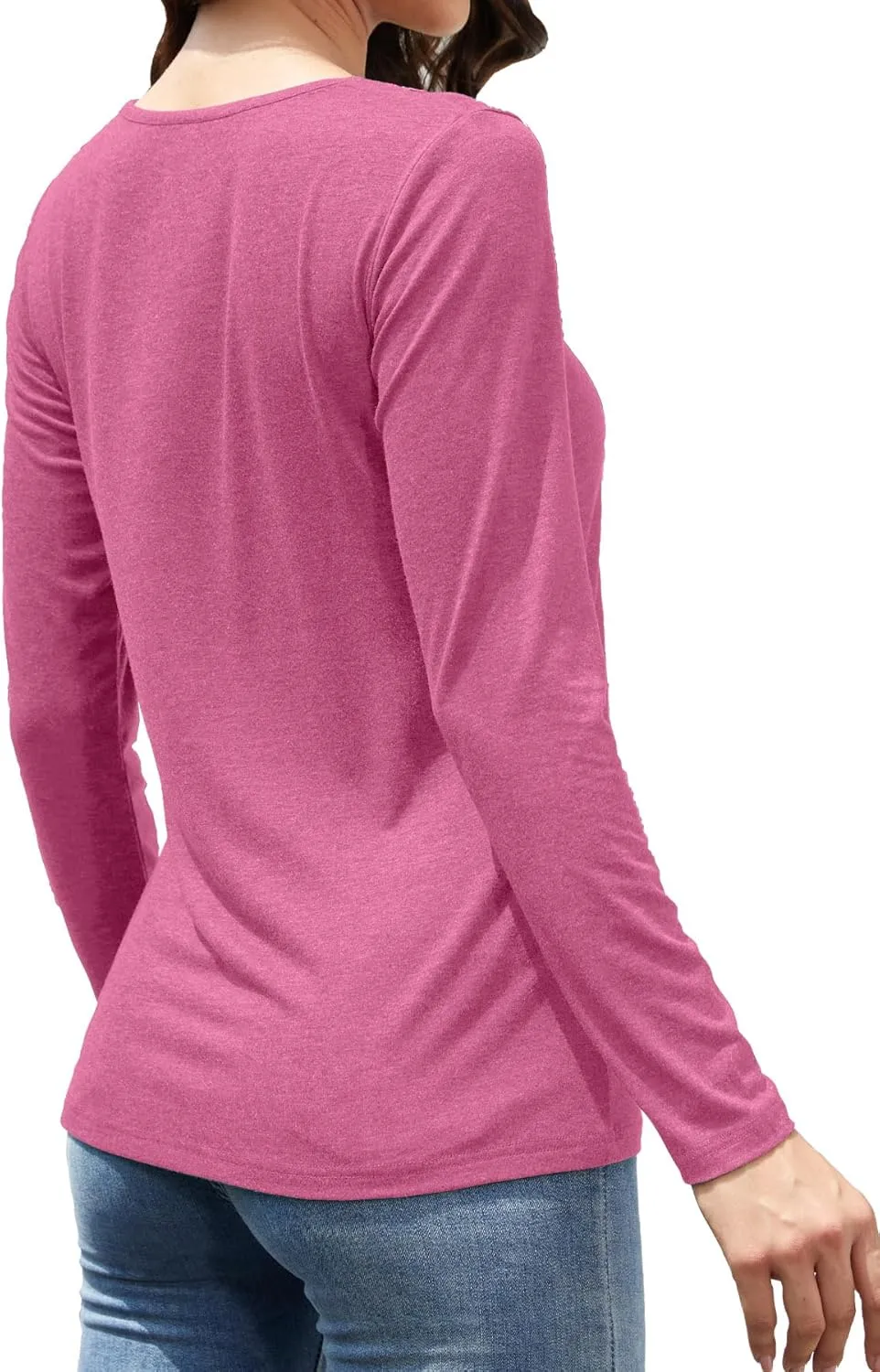 Womens Tops Dressy Casual V Neck Long Sleeve Lace Splice T Shirts Cute Fashion Clothes 2025