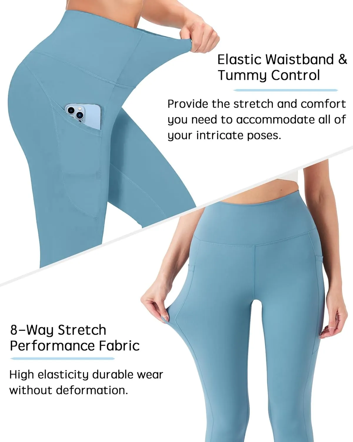 YOYOYOGA Yoga Pants Women Skin Friendly Leggings for Women Yoga Leggings Gym Workout Athletic Yoga Pants with Pockets