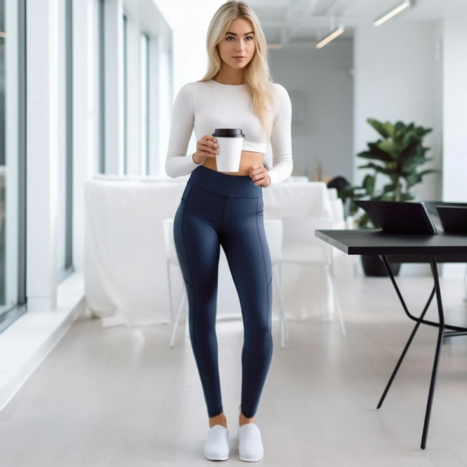 YOYOYOGA Yoga Pants Women Skin Friendly Leggings for Women Yoga Leggings Gym Workout Athletic Yoga Pants with Pockets