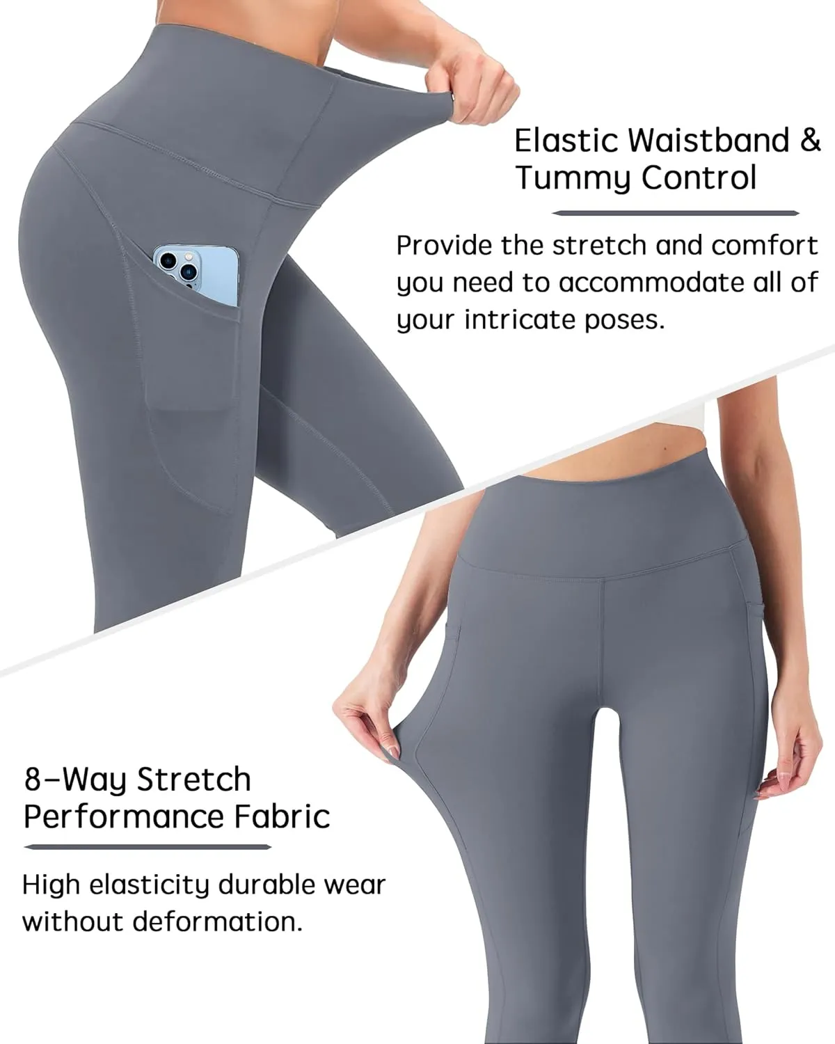 YOYOYOGA Yoga Pants Women Skin Friendly Leggings for Women Yoga Leggings Gym Workout Athletic Yoga Pants with Pockets